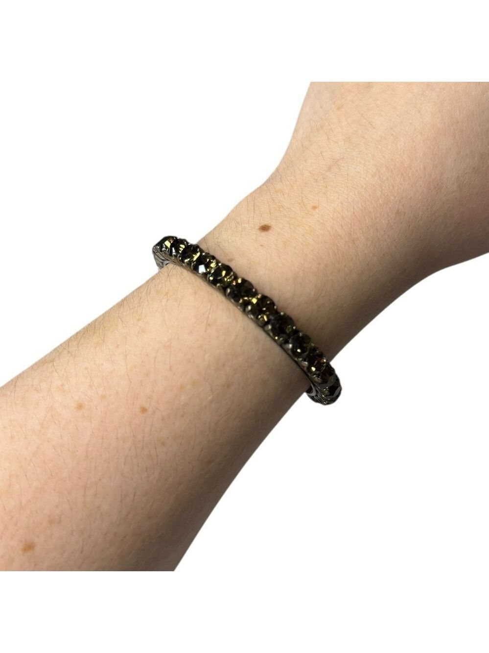 J. Crew Cuff Bracelet with Dark Smokey Rhinestones